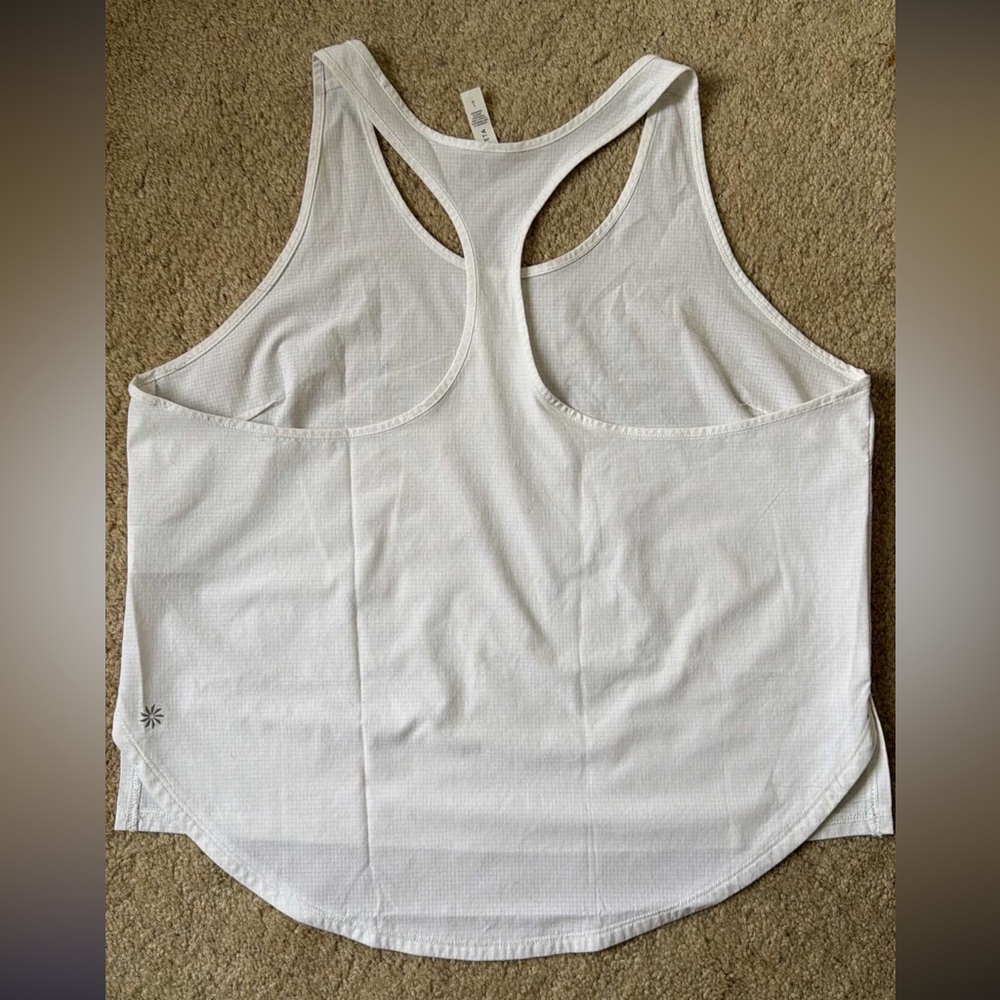 Athleta White Racerback Tank - Picture 2 of 3